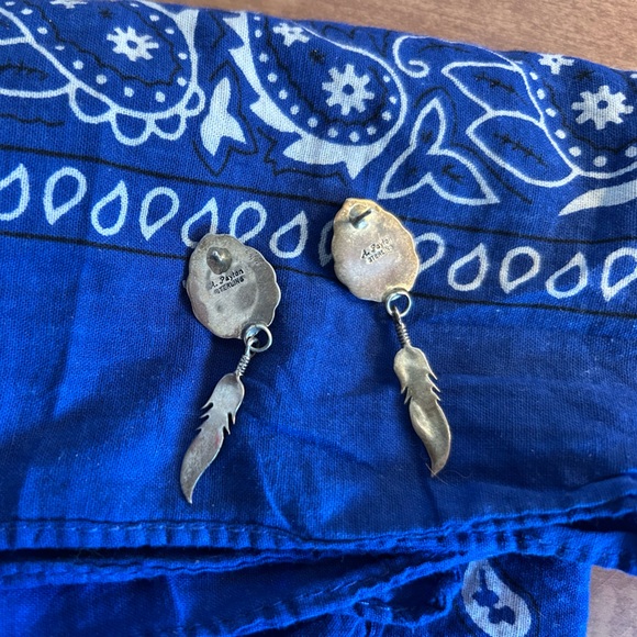 Sterling Silver Navajo Albert Payton earrings - Picture 2 of 2